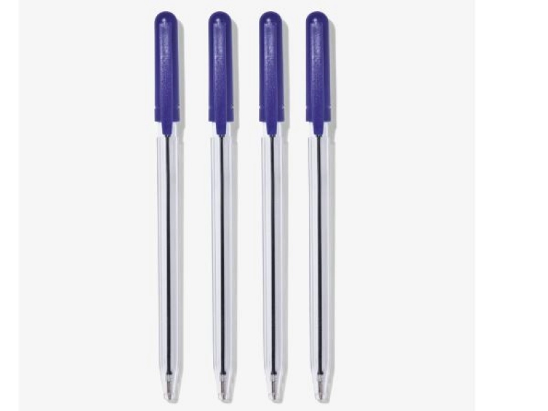 blauwe pennen (prijs per 4 stuks)